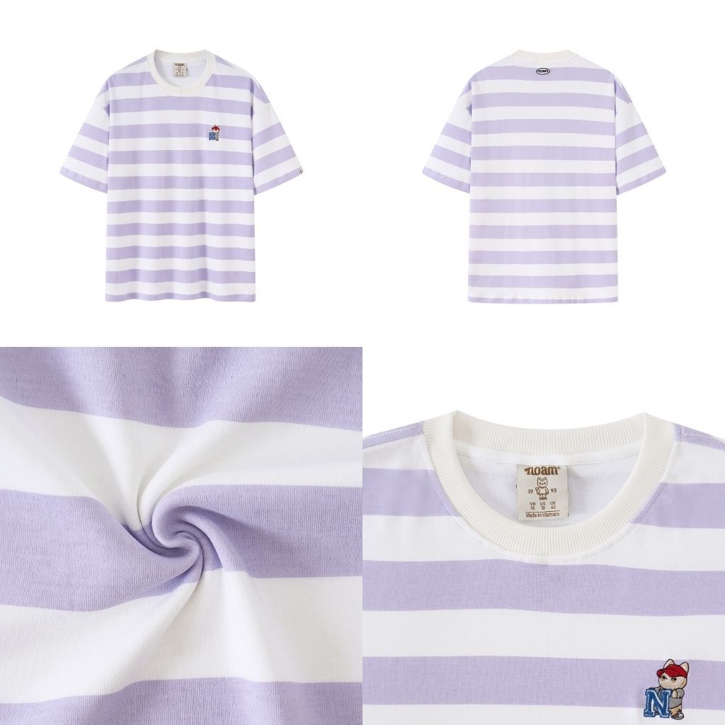 Ảnh Áo thun Form rộng NOAM Juicy N 100% Cotton 280GSM - Màu Xanh/ Tím/ Nâu 3