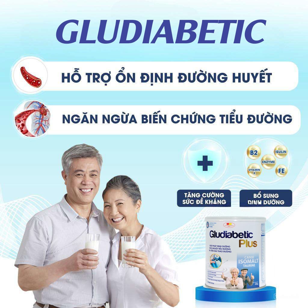 Ảnh Một thùng 12 hộp Sữa Bột Cho Người Tiểu Đường Gludiabetic Plus Hộp 400G - ổn định đường huyết 2
