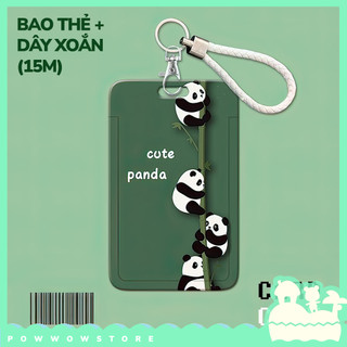 [Sẵn VN] Bao Đựng Thẻ Nhân Viên Dọc Nhựa ABS Phong Cách Nhân Vật Hoạt Hình Gấu Trúc Panda Bamboo