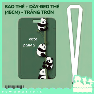 [Sẵn VN] Bao Đựng Thẻ Nhân Viên Dọc Nhựa ABS Phong Cách Nhân Vật Hoạt Hình Gấu Trúc Panda Bamboo