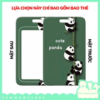 [Sẵn VN] Bao Đựng Thẻ Nhân Viên Dọc Nhựa ABS Phong Cách Nhân Vật Hoạt Hình Gấu Trúc Panda Bamboo
