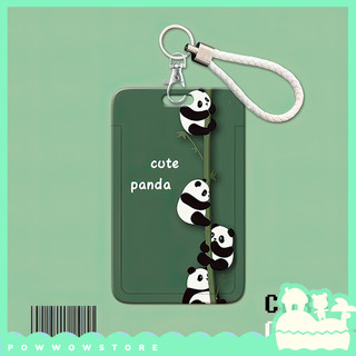 [Sẵn VN] Bao Đựng Thẻ Nhân Viên Dọc Nhựa ABS Phong Cách Nhân Vật Hoạt Hình Gấu Trúc Panda Bamboo