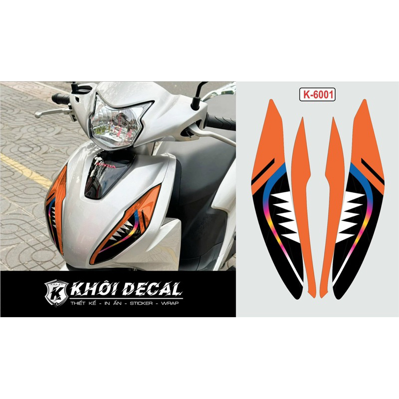 Decal dán đèn Vision 2021-2025 siêu đẹp