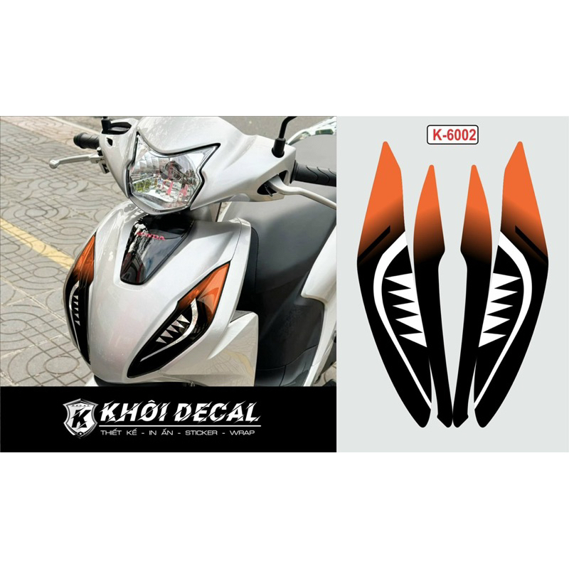 Decal dán đèn Vision 2021-2025 siêu đẹp