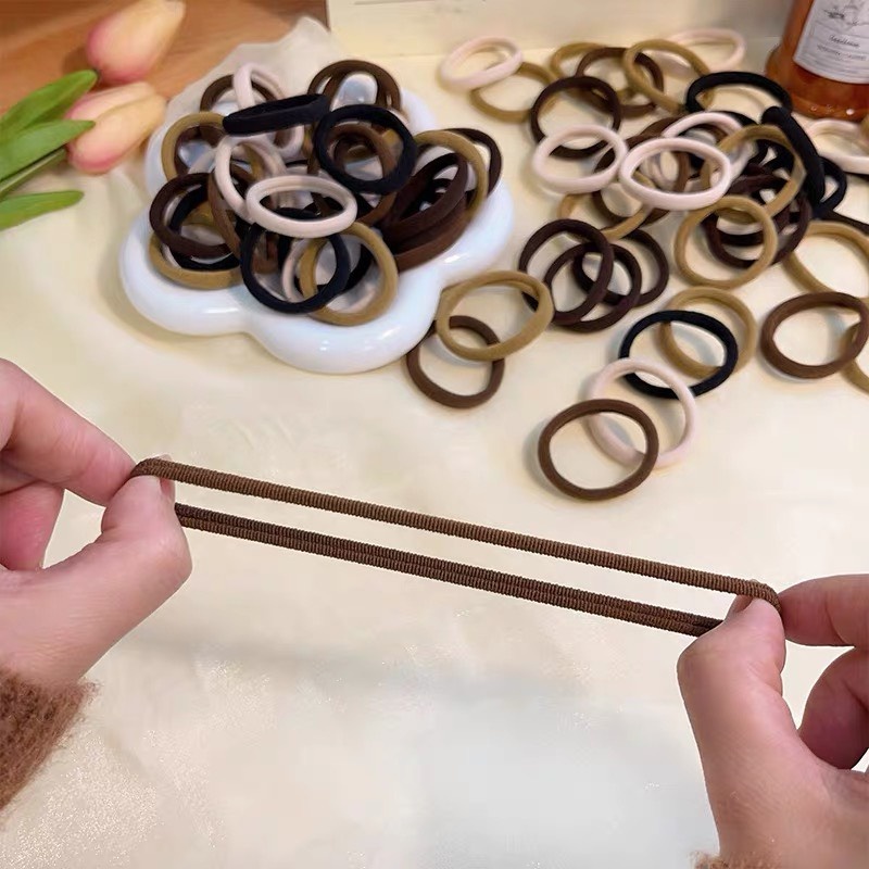 thun cột tóc co giãn đủ màu cho bạn gái chun cột tóc nữ