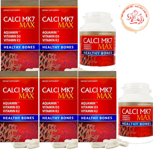 [Combo 3 Hộp ]Canxi MK7 Max - Giúp Xương Chắc Khỏe, Hỗ Trợ Phát Triển Chiều Cao Cho Trẻ Hộp 60 Viên