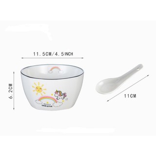 Chén sứ/bát sứ ăn cơm UNICORN - DƯ DƯ (không hộp)