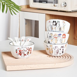 Chén sứ Mèo Bắc Âu DƯ DƯ - 4.5inch