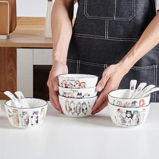 Chén sứ Mèo Bắc Âu DƯ DƯ - 4.5inch