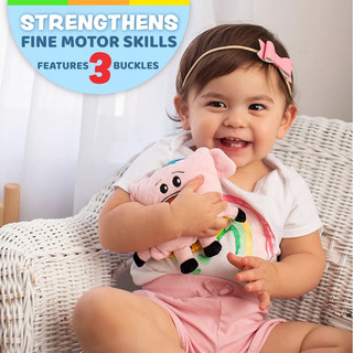 Đồ Chơi Khám Phá Kỹ Năng - Vận Động Tinh Montessori Cho Bé - Buckle Toys Mini 'Biggy' Pig