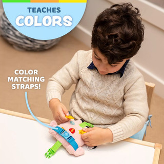 Đồ Chơi Khám Phá Kỹ Năng - Vận Động Tinh Montessori Cho Bé - Buckle Toys Mini 'Biggy' Pig