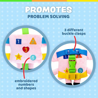 Đồ Chơi Khám Phá Kỹ Năng - Vận Động Tinh Montessori Cho Bé - Buckle Toys Mini 'Biggy' Pig