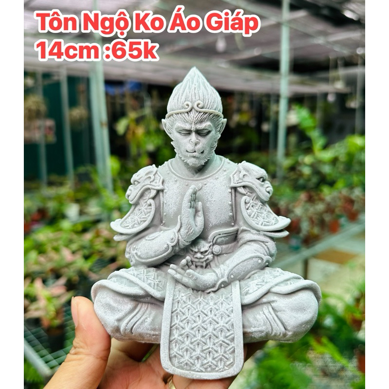 Tượng Tôn Ngộ Không Mặc Áo Giáp trang trí tiểu cảnh, bán cạn GreenNatural