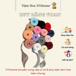 Ruy Băng Voan Viền Bèo Dùng Làm Dây Gói Hoa, Gói Quà, Làm Nơ Bờm, Phụ Kiện Tóc, Phụ Kiện May Mặc YIYIHOME