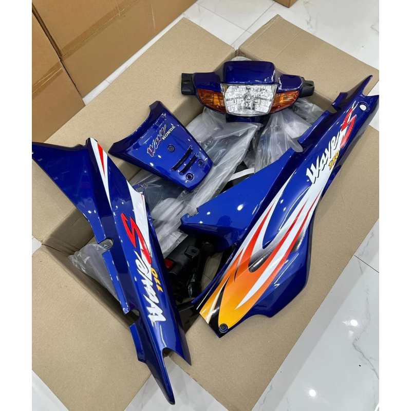 tem chế Wave nhỏ alpha S 110 màu xanh Gp- Tem decal 3 lớp | Shopee Việt Nam