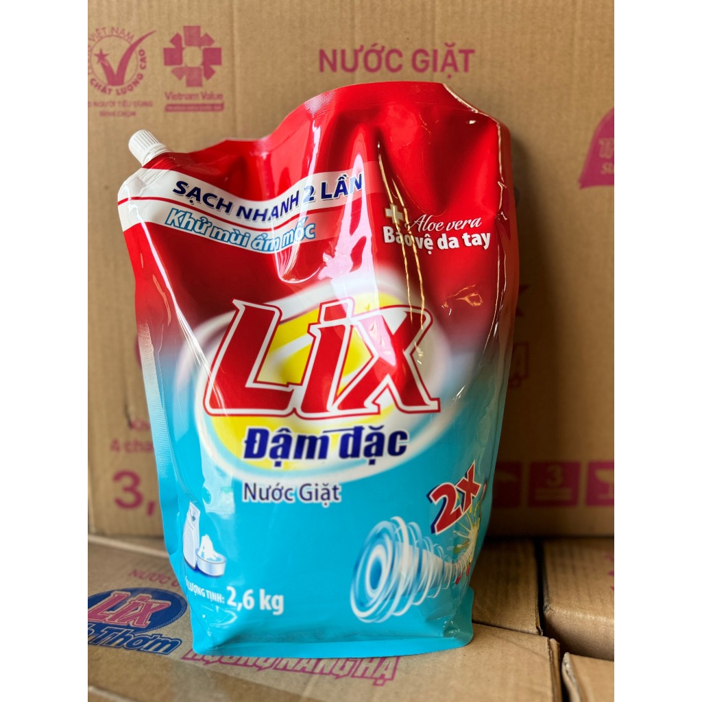 Ảnh Nước giặt Lix hương hoa túi 2.6kg đậm đặc NG262 nước giặt bảo vệ da tay - Lixco Việt Nam 1