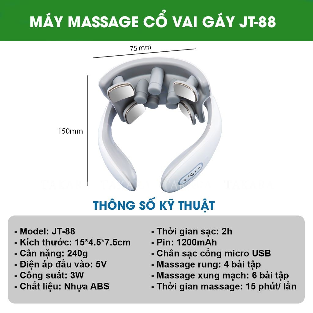Máy Massage Cổ Vai Gáy Okaymachi Hàng Nhật (Made in Japan) SP23