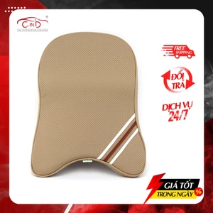 Gối Tựa Đầu Cao Su Non Bọc Da CIND QF001 Màu Kem