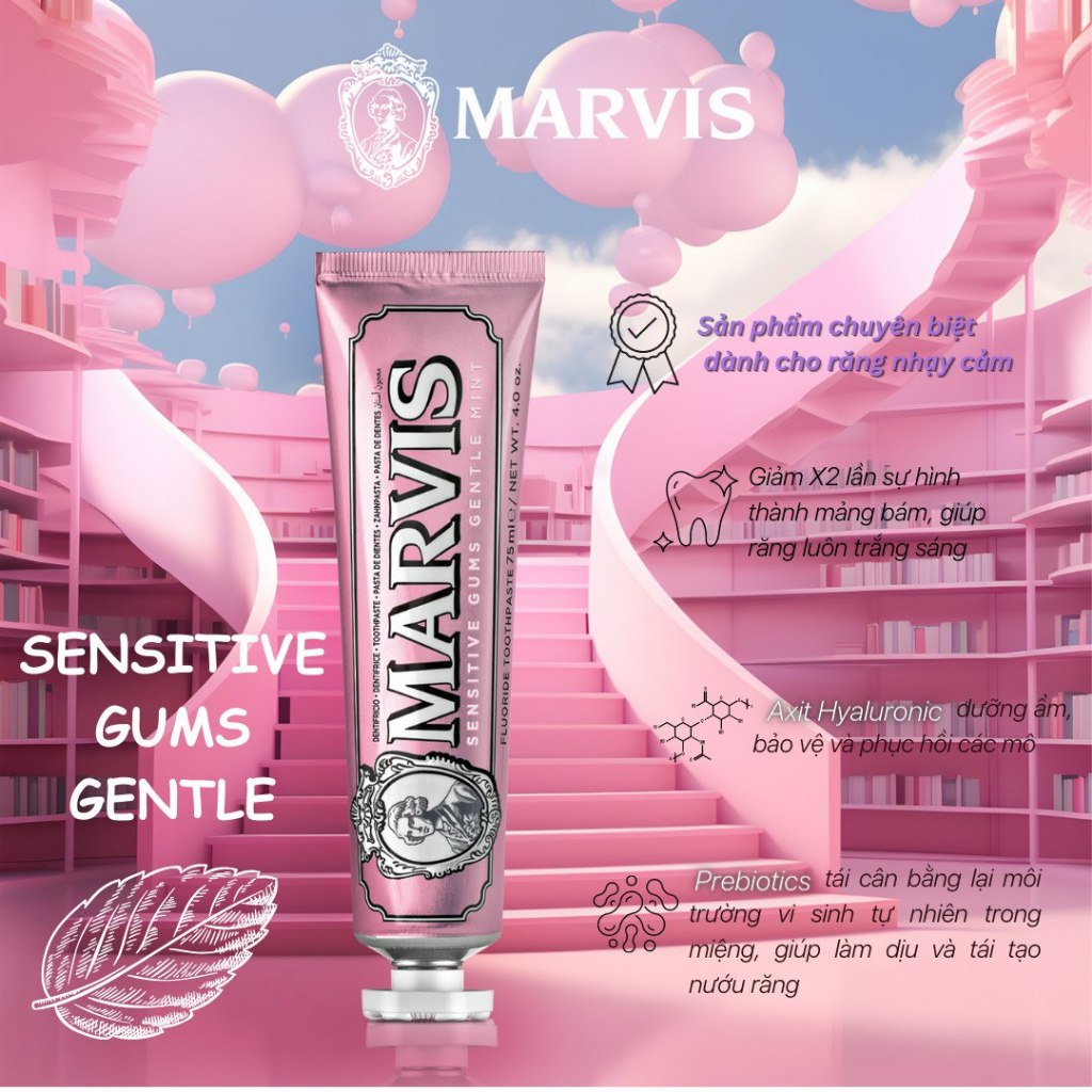 Ảnh Kem Đánh Răng MARVIS Whitening Mint 85ml Giúp Làm Trắng, Thơm Miệng Và Đánh Bay Mảng Bám - Marvis 3