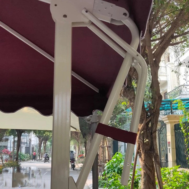 Ô Lệch Tâm 2,5x2,5m 8 Nan Nhập Nhẩu Cao Cấp, Đế Inox có đế in logo thương hiệu bảo hàng 6 tháng