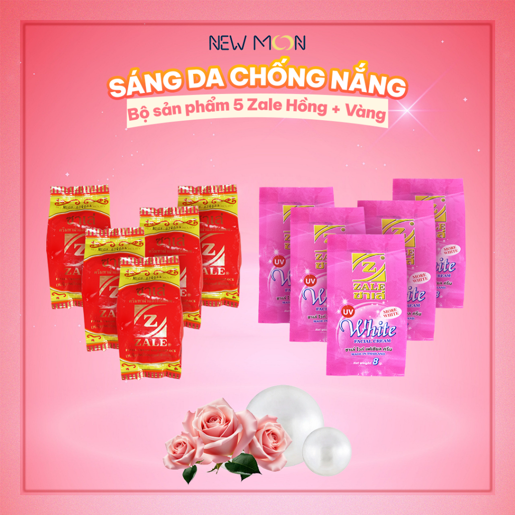 Combo 5 ZALE Hồng trắng da và 5 ZALE Vàng chống nắng [ZALE THÁI]