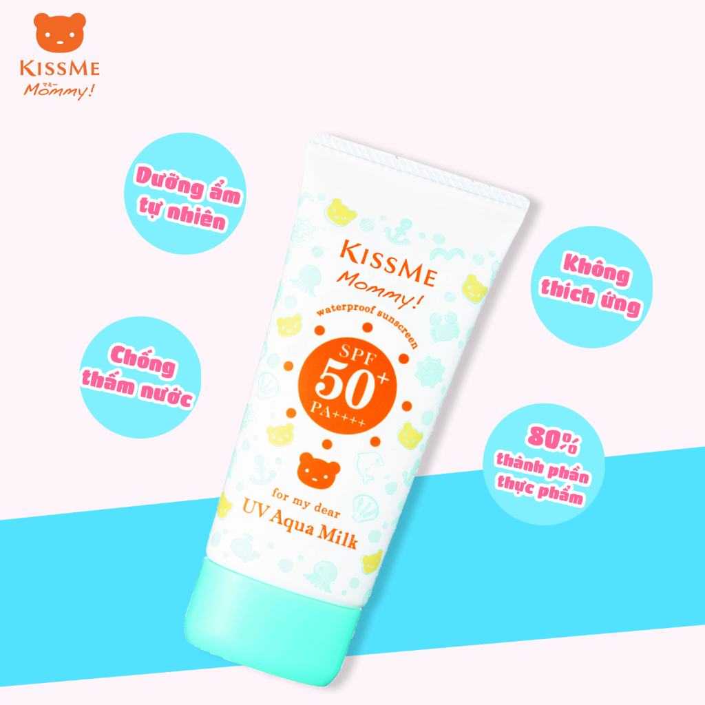 Kem Chống Nắng Dành Cho Trẻ Em Từ 06 Tháng Và Người Có Làn Da Nhạy Cảm Kissme Mommy (Tuýp 50g)