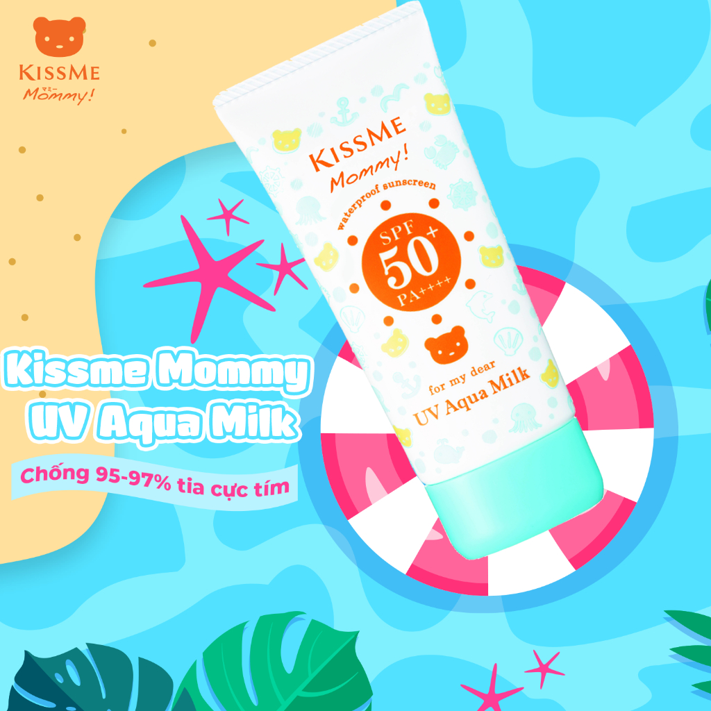Kem Chống Nắng Dành Cho Trẻ Em Từ 06 Tháng Và Người Có Làn Da Nhạy Cảm Kissme Mommy (Tuýp 50g)