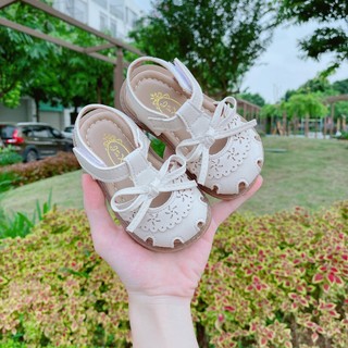 Dép Tập Đi Quai Hậu Đính Nơ Rọ Thoáng Chân Cho Bé Gái 1-4 Tuổi K135