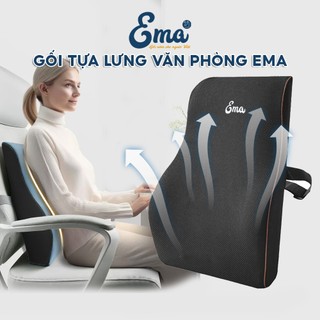 [Sale 50%]  Gối tựa lưng văn phòng cao su non cao cấp E-MA - Chống đau mỏi vùng lưng, thắt lưng Happykids