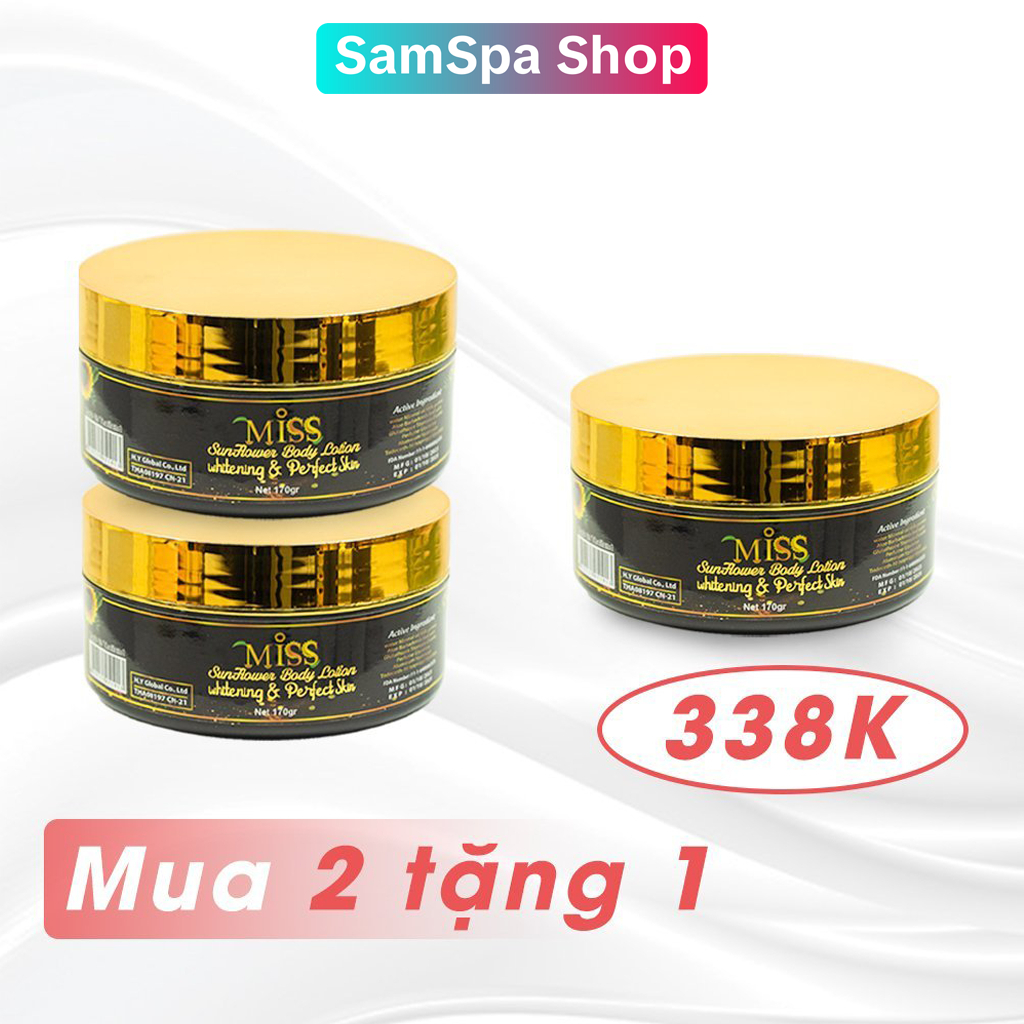 [MUA 2 TẶNG 1] Kem Body Miss Thái Lan hàng xách tay trắng bật tone hồng hào quyến rũ 170gr (có tem bảo hành và tem phụ)
