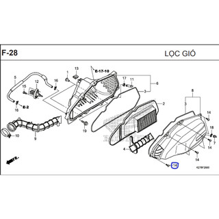 Ốc 5 ly xoắn Honda bắt pô e ab air blade vision vs click vario hoặc dàn áo và nhiều vị trí