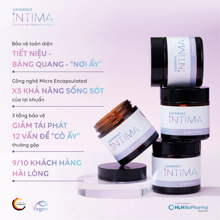 Men vi sinh phụ khoa Lactobact Intima bổ sung lợi khuẩn, Cranberry, D-Mannose từ Đức 1 hộp 30 viên – 4