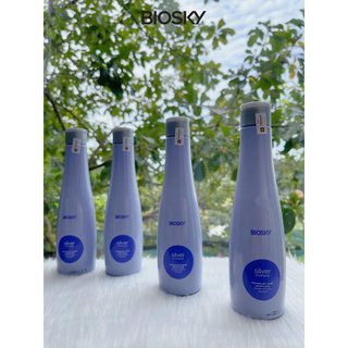 Dầu gội tím khử vàng và giữ màu cho tóc tẩy nhuộm Italia Tricol Biosky Silver Shampoo
