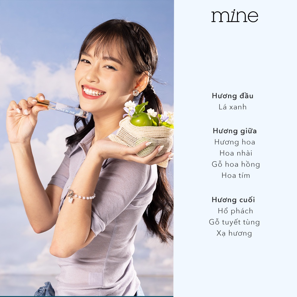 Nước Hoa Nữ Thơm Chấn Động 2ML Mine Tươi Mát, Trẻ Trung, Năng Động, Tự Do, Nữ Tính Love In The Air