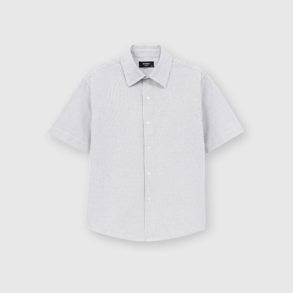 Áo sơ mi ROWAY form regular | Cộc tay oxford | Shopee Việt Nam