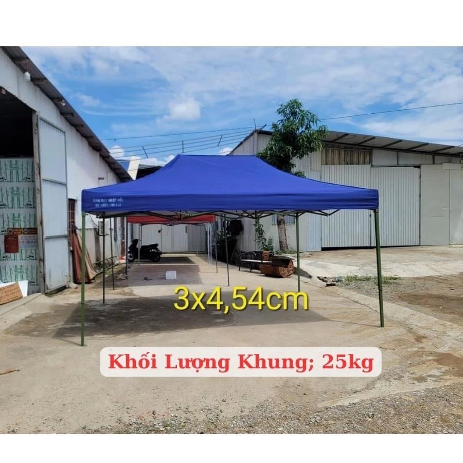 Nhà Bạt Di Động Mái Che Cao Cấp 3Mx4.5M Khung Sắt Tĩnh Điện Không Gỉ Vải Bạt Che Nắng Ngoài Trời Bảo Hành 2 năm Ô