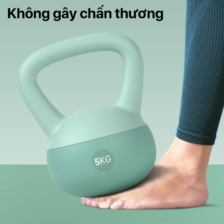 Tạ ấm, Tạ chuông vỏ mềm Không Chấn Thương, Không Vỡ - Lõi cát sắt 4KG/ 6KG/ 8KG 1 Quả