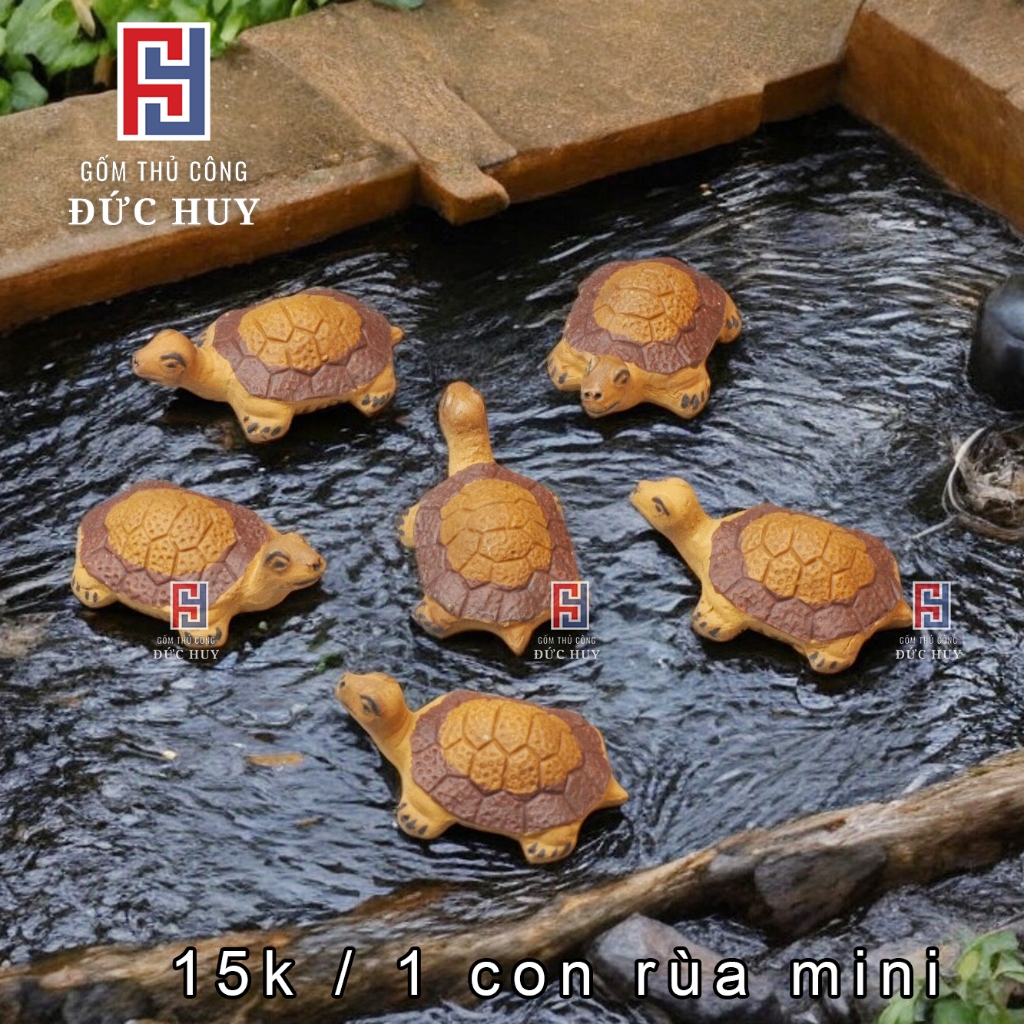 Tượng gốm con Rùa mini thả bể cá - 15k /1 - trang trí hòn non bộ ...
