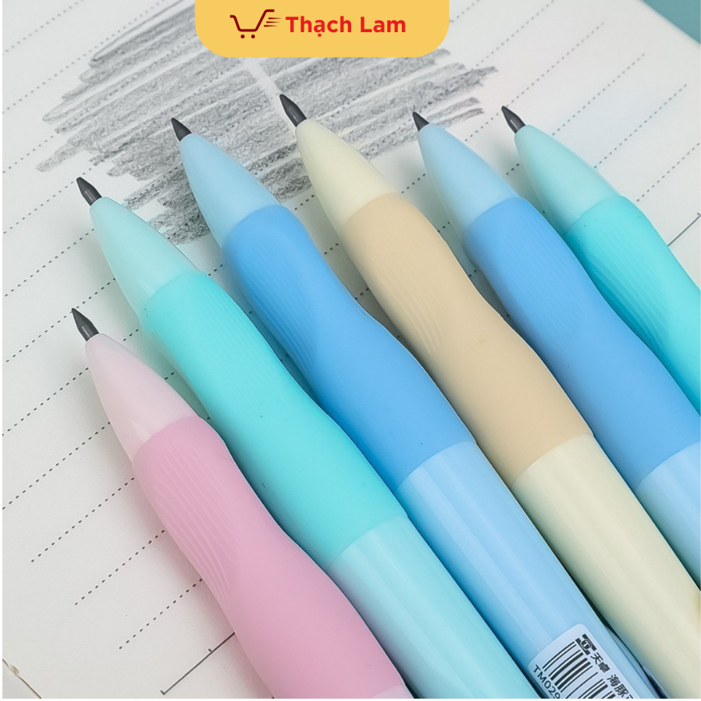 Bút Chì Cá Heo Tập Viết Bấm 2B Ngòi 2.0mm giúp bé cầm bút đúng tư thế, viết lâu không đau, không mỏi