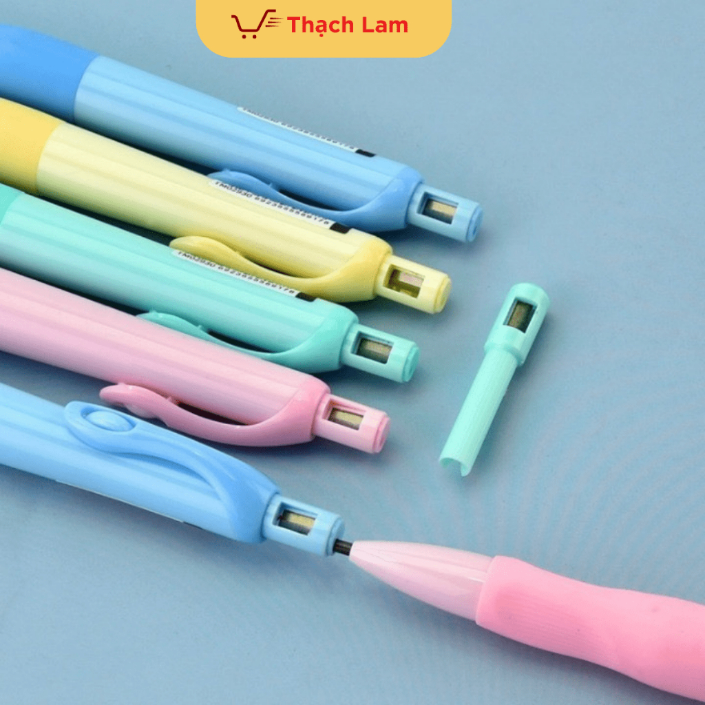 Bút Chì Cá Heo Tập Viết Bấm 2B Ngòi 2.0mm giúp bé cầm bút đúng tư thế, viết lâu không đau, không mỏi