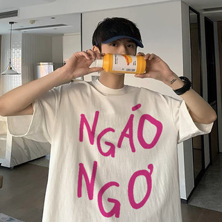 Áo thun NGÁO NGƠ  hot trend, áo phông unisex nam nữ form rộng tay lỡ mềm mịn mỏng nhẹ
