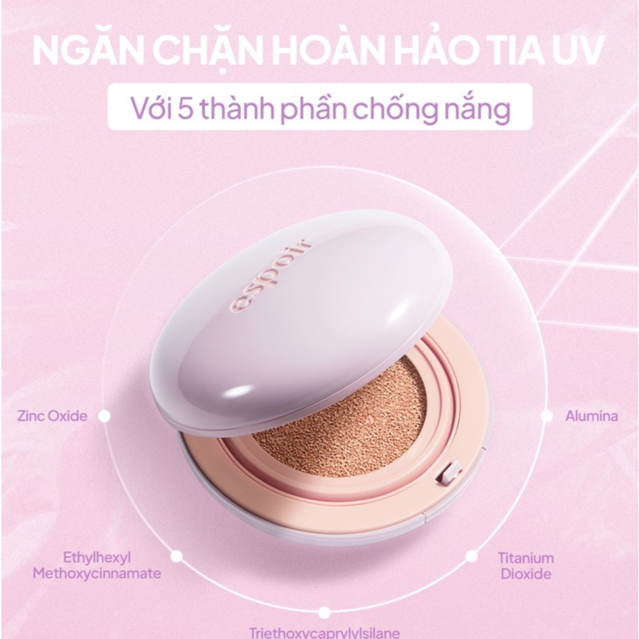 Phấn Nước Chống Nắng Nâng Tone Espoir Dewlike Jello Tone Up Cushion SPF50+ PA+++ 15gr