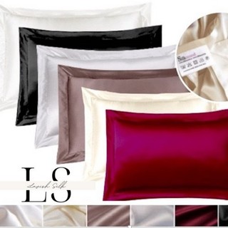 (Deal Hời) Combo Ruốt Gối Nằm Hơi 100% Sợi Polyester  + Vỏ Gối Lụa Lavish Silk Mềm Mịn Mát Lạnh