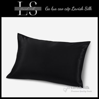 (Deal Hời) Combo Ruốt Gối Nằm Hơi 100% Sợi Polyester  + Vỏ Gối Lụa Lavish Silk Mềm Mịn Mát Lạnh