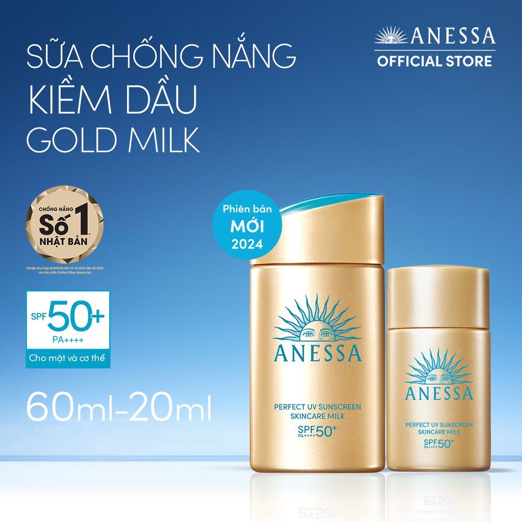 Ảnh Bộ đôi chống nắng bảo vệ hoàn hảo Anessa Perfect UV Sunscreen Skincare Milk 1