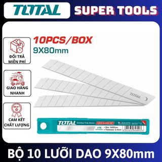 ĐỒ NGHỀ TOTAL Bộ 10 lưỡi dao 9x80mm THT5190901