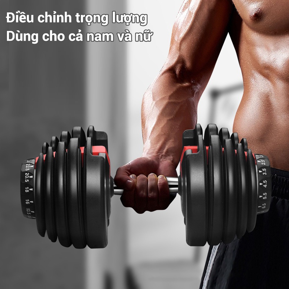 Ảnh OneTwoFit Bộ tạ điều chỉnh Dumbell 24kg tạ đơn Trọng lượng 15 điều chỉnh bánh răng Có khay 2