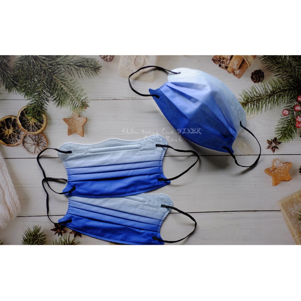 [10 CÁI] Khẩu trang WINER CUA OMBRE Đa sắc, 4 lớp, mix đồ thoải mái.