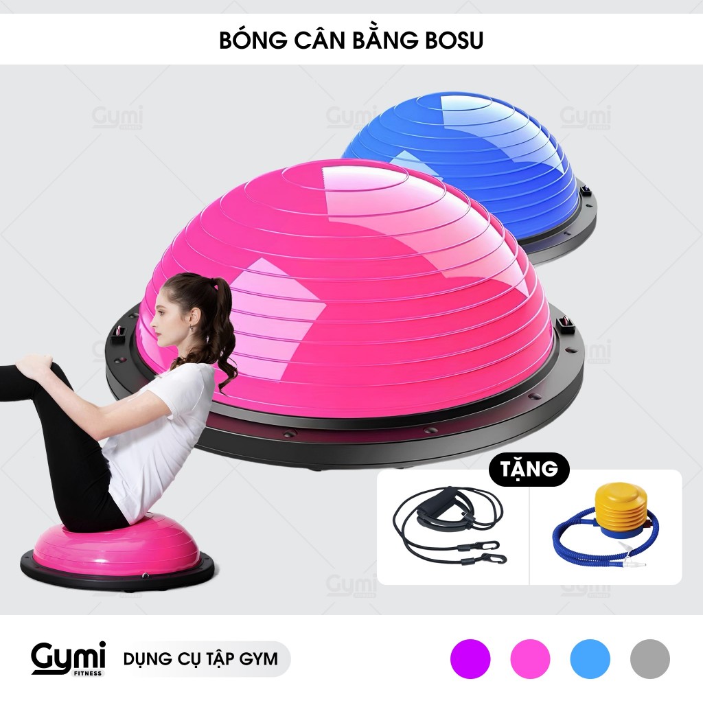 [Kèm Bơm] Bóng Tập Cân Bằng BOSU Cao Cấp [Kèm Bơm] - Tập Yoga, Massage Cơ Thể Tại Nhà, Tùy Chỉnh Linh Hoạt - BongBosu