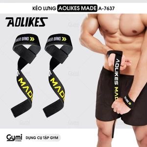 Dây Kéo Lưng AOLIKE MADE A-7637 - Quấn Cổ Tay Hỗ Trợ Nâng Tạ Aolikes Chính Hãng - AL7637
